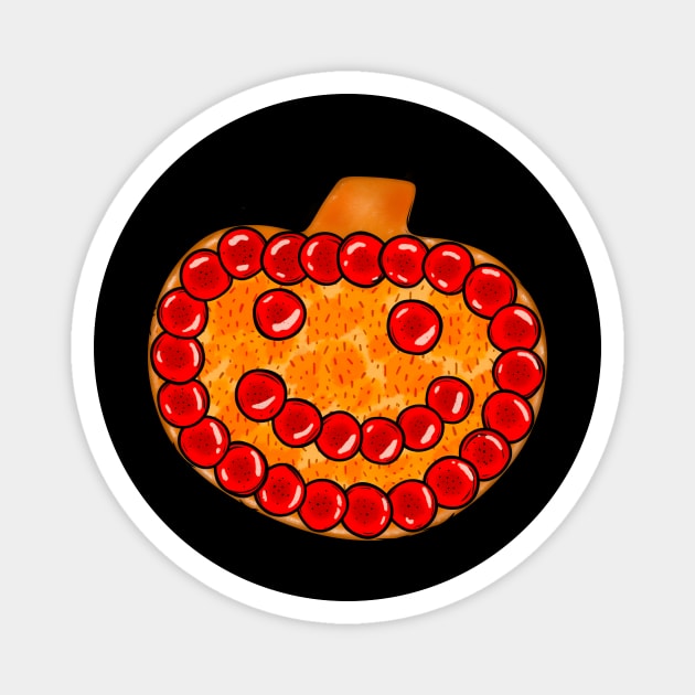 Pumpkin Pizza Magnet by BlueLeeder Designs